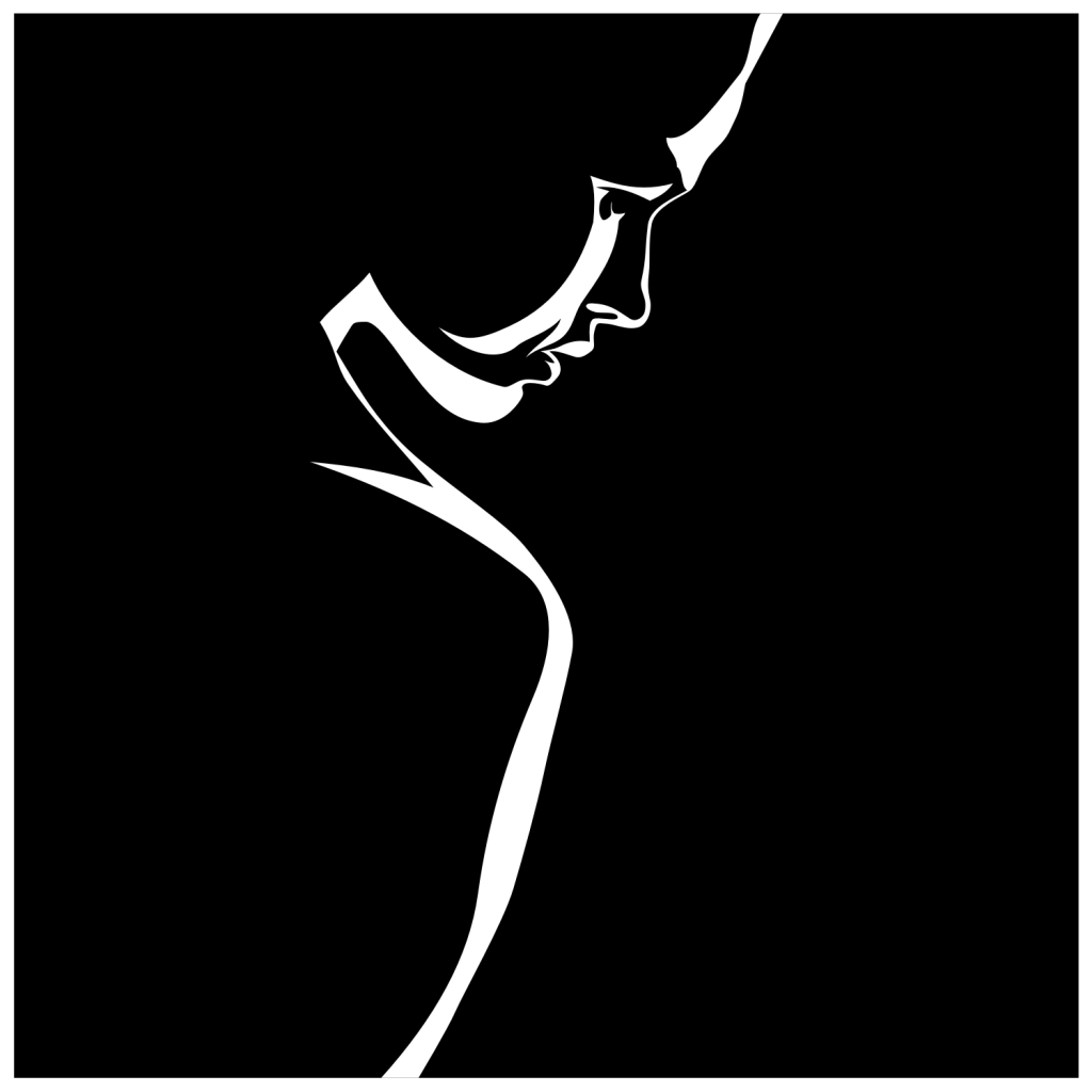 silhouette of woman's profile