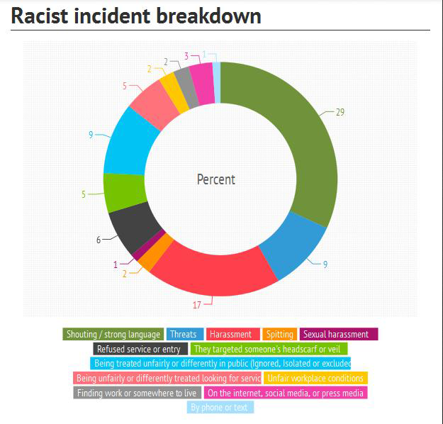 Racist Incident Breakdown Graph
