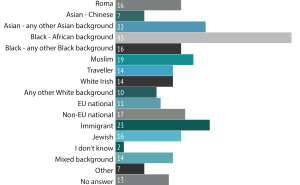 Ethnicity of victims of racism